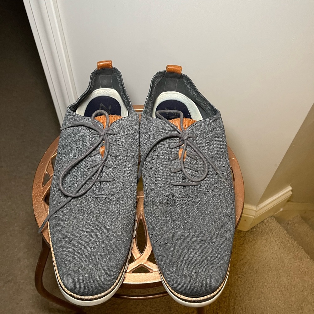 Cole Haan Gray and Tan Oxfords